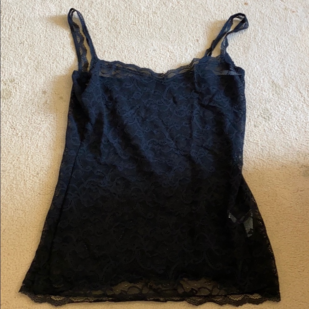 Black lace tank top